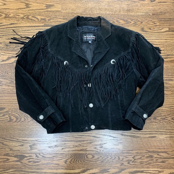 Vintage 80s western leather jacket - Picture 2 of 14
